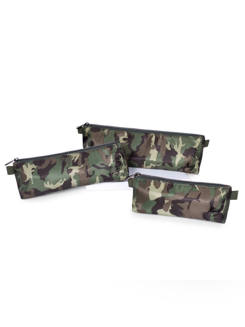 lug Schooner 3 Pcs Organizer in Camo Green Toiletry/Accessory Pouch